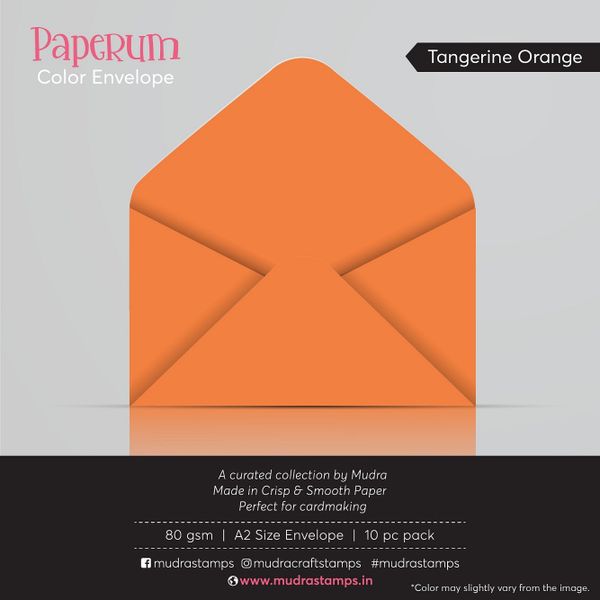 Mudra Envelope - Tangerine Orange MU PE008