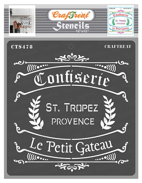 CrafTreat Confiserie Stencil 12 InchesCTS478