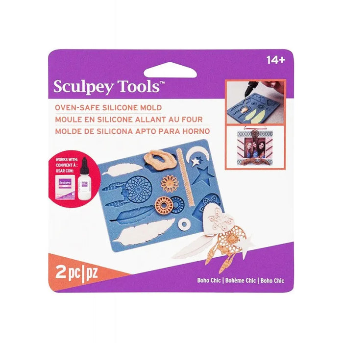 Sculpey Oven Safe Silicone Mold Boho Chic