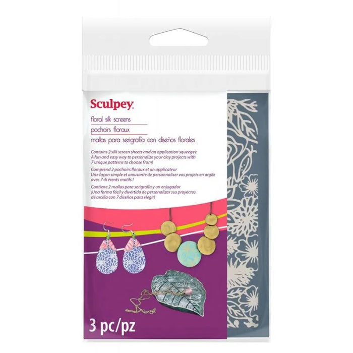 Sculpey Silkscreen Kit Florals