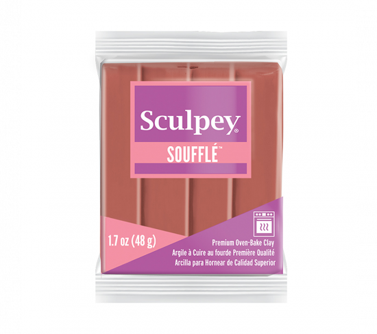 Sculpey Premo™ + Sculpey Souffle™ Marbled Leaf Earrings 