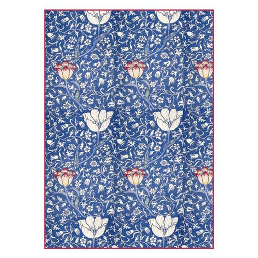 Stamperia Rice Paper Blue Arabesque with flowers DFSA4300