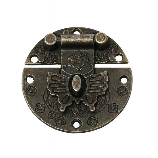 antique bronze flower pattern jewelry wooden box lock hardware3pcs