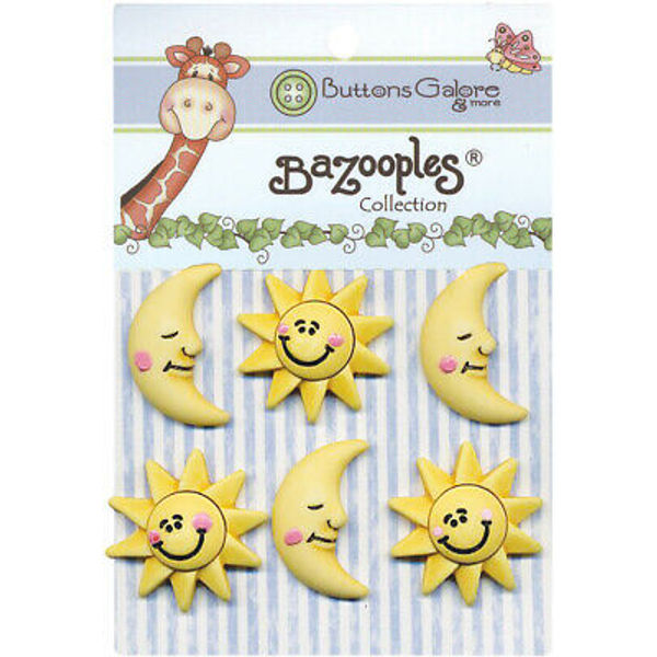 BaZooples Buttons - The Sun and Moon BZ 104