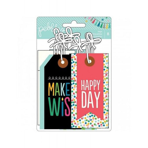 birthday wishes cardstock tags 8pkg