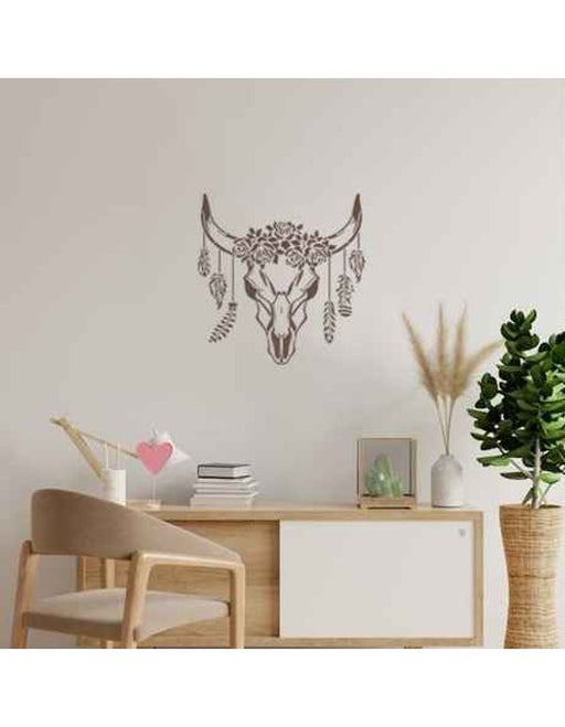 CrafTreat Bull Head Wall Stencil Decor | Animal Stencils | Bull Skull Stencil for Wall Pantings| Decorative Cow|Bull Head Stencil CTWS034