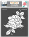 craftreat peony blossom stencil 12x12 inches