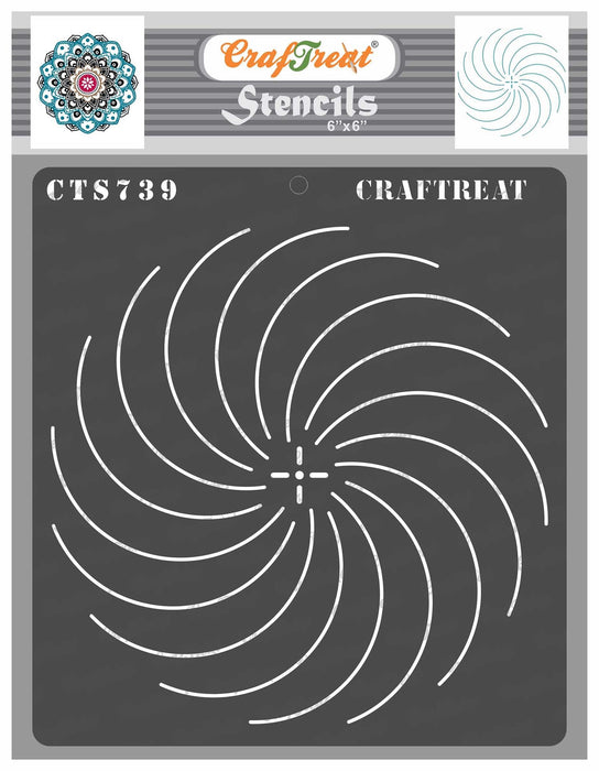 CrafTreat Stencil - Geometric Mandala outline 6x6 CTS739