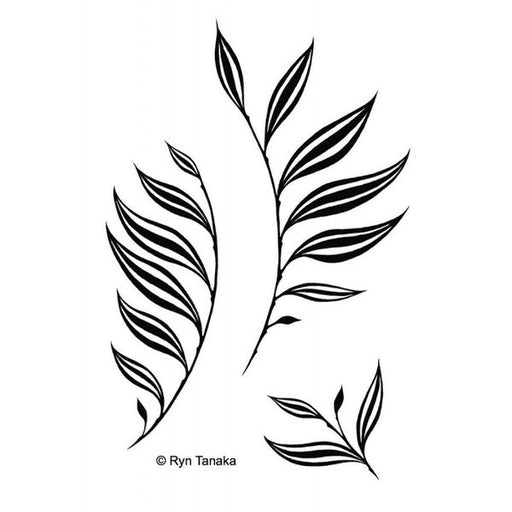 designs by ryn rubber art stamp compound leaf