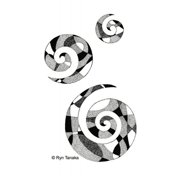 designs by ryn rubber art stamp spiral set