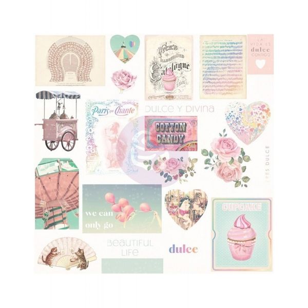 dulce cardstock ephemera shapes tags words foiled accents