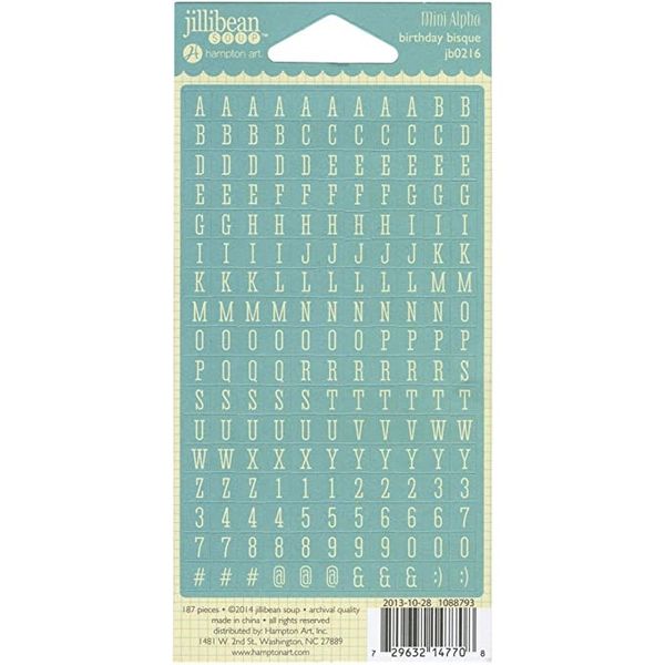 Jillibean Soup  Birthday Bisque Collection  Mini Alphabet Cardstock Stickersjb0216
