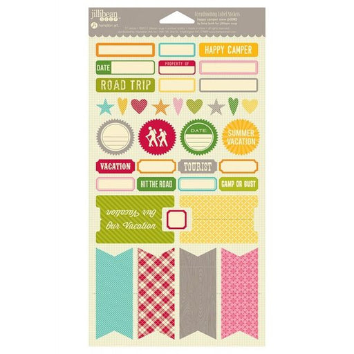 Jillibean Soup - Happy Camper Stew Collection - Labels Cardstock StickersJB0082