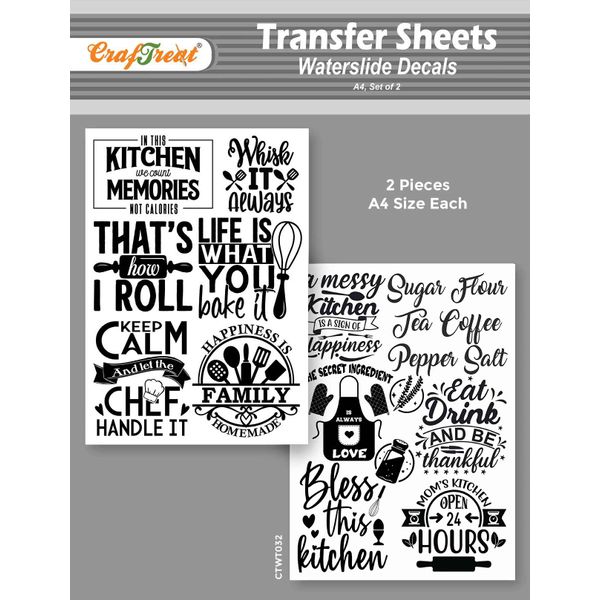 Craftreat Water Transfer Sheet Kitchen A4