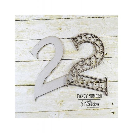 papericious chipboard themes numeral 2