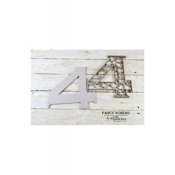 papericious chipboard themes numeral 4
