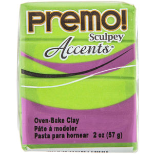 Premo-Sculpey-Accents-Polymer-Clay-2oz-Bright-Green-Pearl