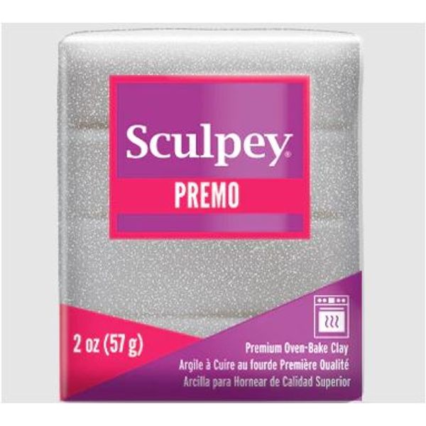 Premo Sculpey Polymer Clay Accents White Gold Glitter PE02 5132