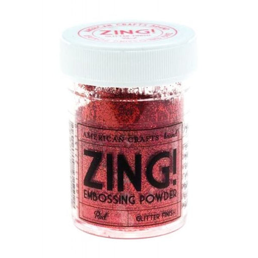 zing glitter embossing powder red